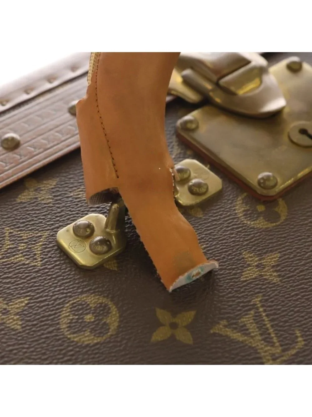 Louis Vuitton Monogram Stratos 70 Brown Trunk Suitcase Vintage